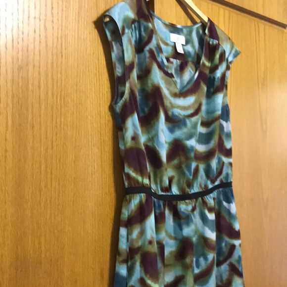LOFT shades of browns/greens/blues midi, size 4 - Picture 4 of 5
